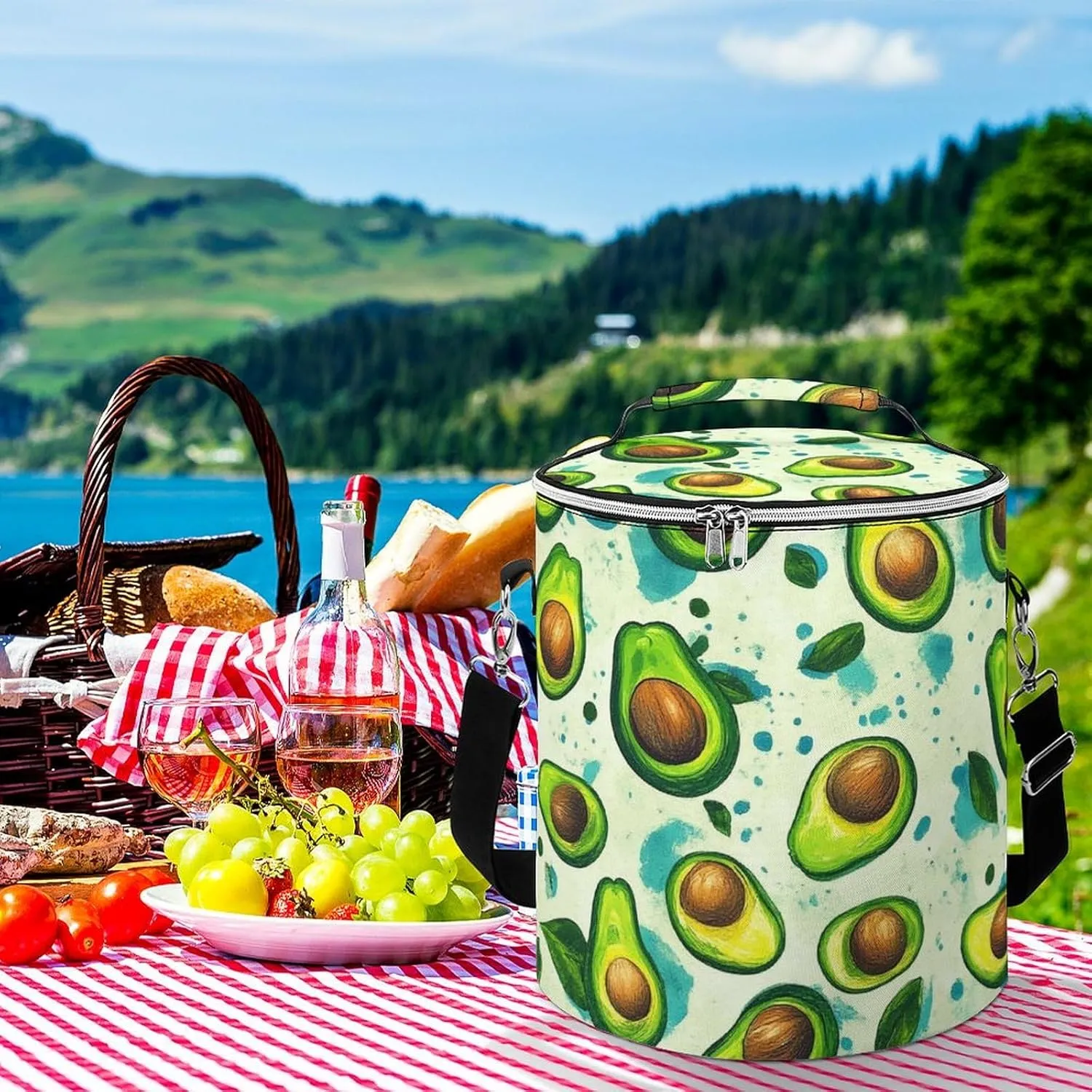 Insulated Soft Cooler Lunch Bag for Camping, Hiking, Beach, Picnic and Shopping