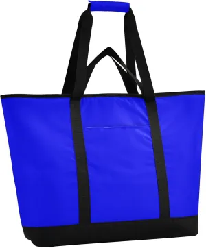 Insulated Soft Sided Cooler Bag Hot or Cold Carrier Portable Travel Cooler Personalized for Travel Picnics Delivery Blue Solid Color