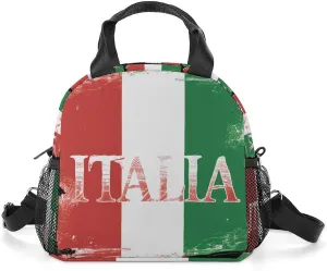 Italia National Pridees Lunch Bag Insulated Lunch Box Lunch Tote Bag Lunch Organizer Lunch Holder Handbag for Women Men