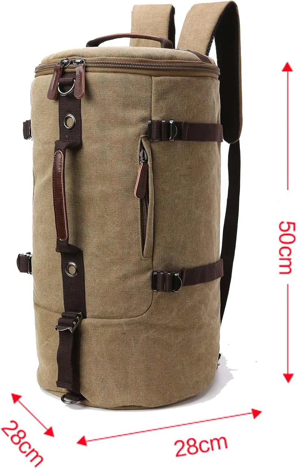 IT'SCARL Travel laptops, backpacks for women and men, leisure work bags, backpacks approved by airlines for hiking, business backpacks (khaki)