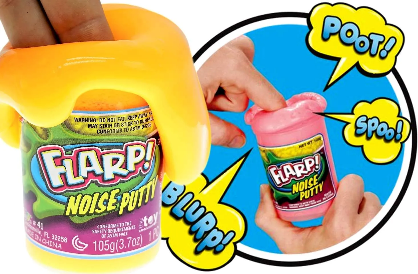 JA-RU Scented Flarp Noise Putty for Kids (24 Units Assorted) Fart Noise Maker. Hand Therapy Putty. Stress Relief Toy. Slime Party Favors & Goody Bag Stuffers. 10041-24p