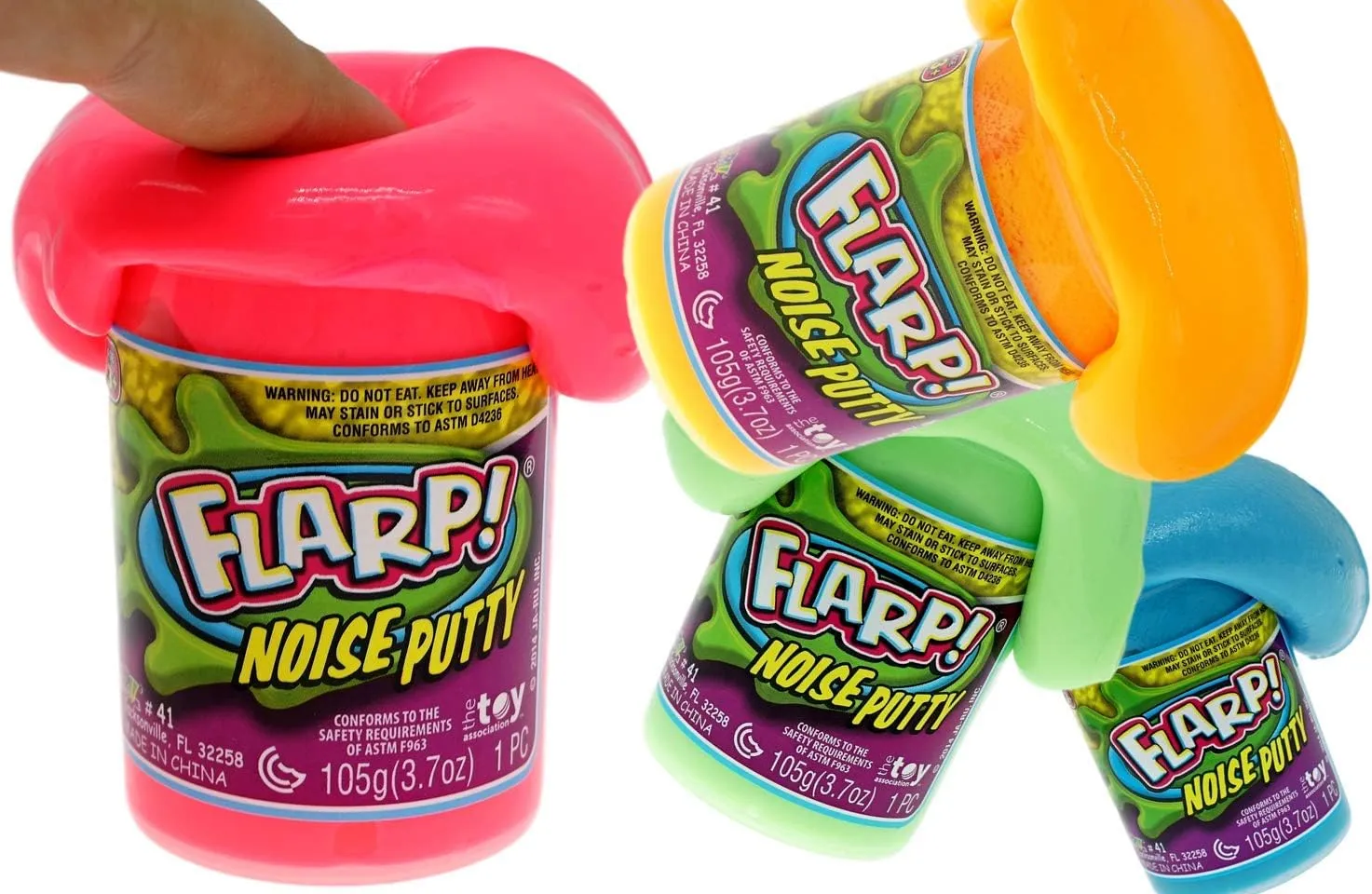 JA-RU Scented Flarp Noise Putty for Kids (24 Units Assorted) Fart Noise Maker. Hand Therapy Putty. Stress Relief Toy. Slime Party Favors & Goody Bag Stuffers. 10041-24p