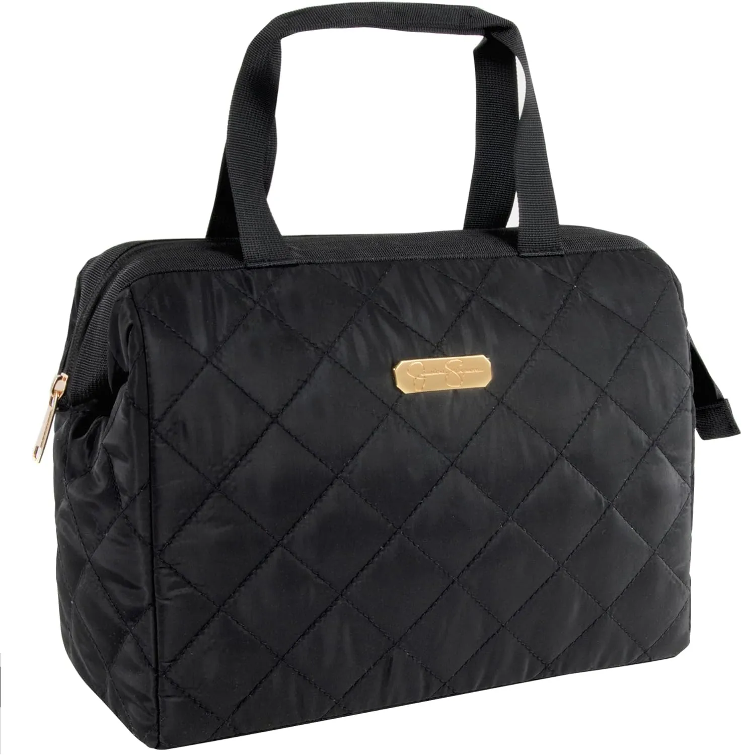 Jessica Simpson Insulated Wide Open Lunch Bag for Women for Work, Travel, Beach Leakproof Lunch Box for Picnics & Camping (Majestic Midnight)