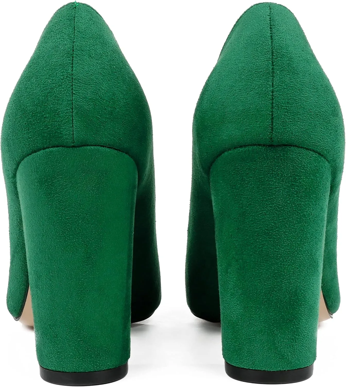 JOY IN LOVE Chunky Heels for Women High Block Heel Pointy Toe Dress Work Pumps