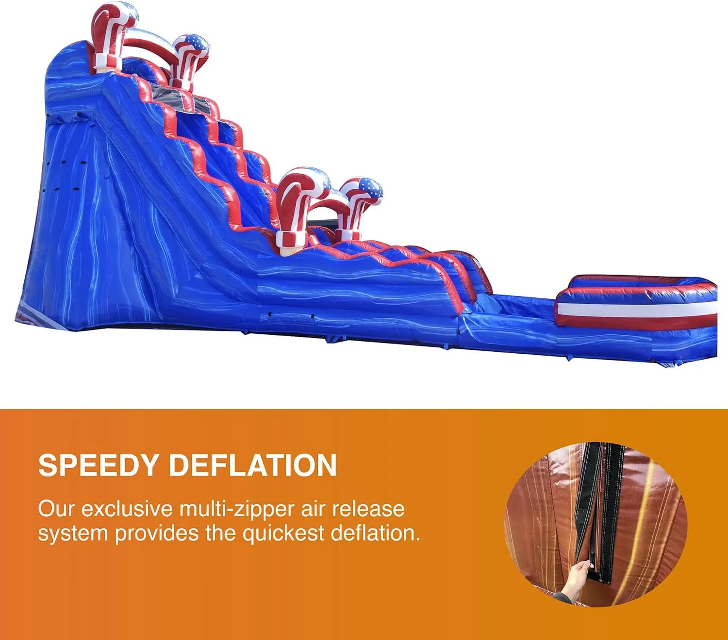 JumpOrange 19’ Amercian Boxing Commercial Grade Water Slide with Splash Pool for Kids and Adults (with Blower), Outdoor Indoor, Wet Dry Use, Tall Inflatable