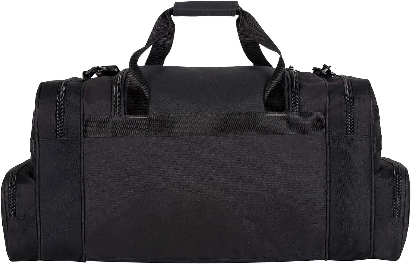 K-Cliffs 22 Inch Gun Range Tactical Duffel Bag with US Flag Patch Lockable