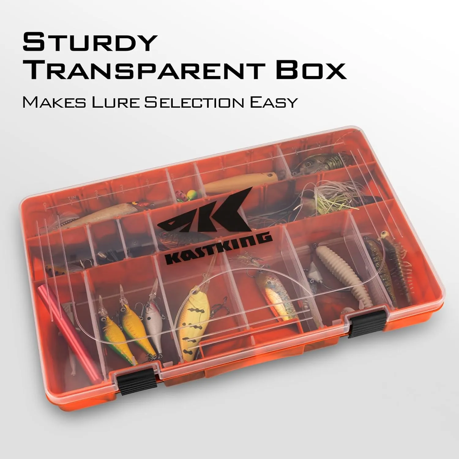 KastKing Bait Vault Camouflage Tackle Box, Plastic Tackle Trays, Fishing Tackle Box Storage Organizer with Removable Dividers, 2 Packs /4 Packs Lure Boxes Terminal Tackle Storage