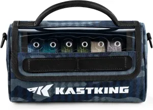 KastKing BaitSpace Line Management Bag, Fishing Line Storage Bag with Water Resistant Nylon, Clear View Window, Removable Divider for Up to 10 Spools, Tangle-free Leader Line Holder