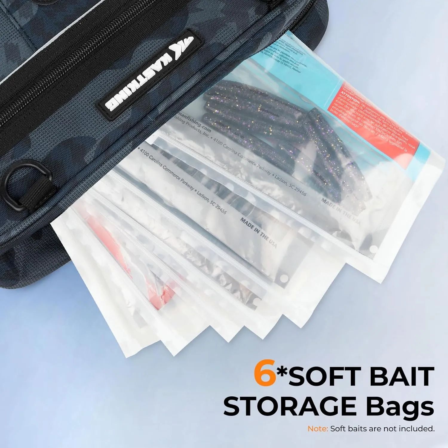 KastKing BaitSpace Waist Bag – Waterproof Tackle Storage Bag With Adjustable Belt, Fishing Fanny Pack for Men, Soft Bait Organizer, 3600 Utility Box, Rod Holder, Nylon