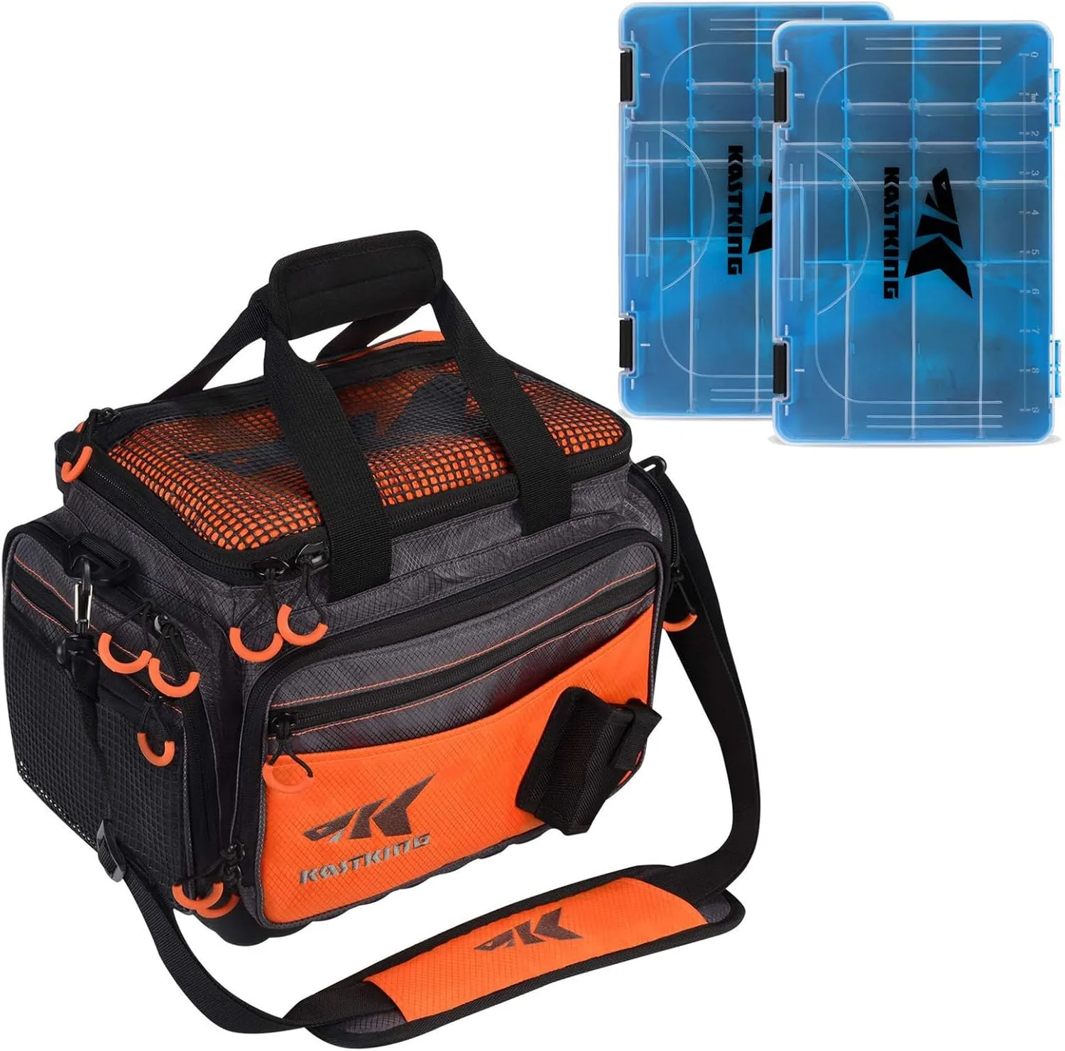 KastKing Fishing Gear & Tackle Bags - Saltwater Resistant Fishing Bags & Bait Vault Camouflage Tackle Box