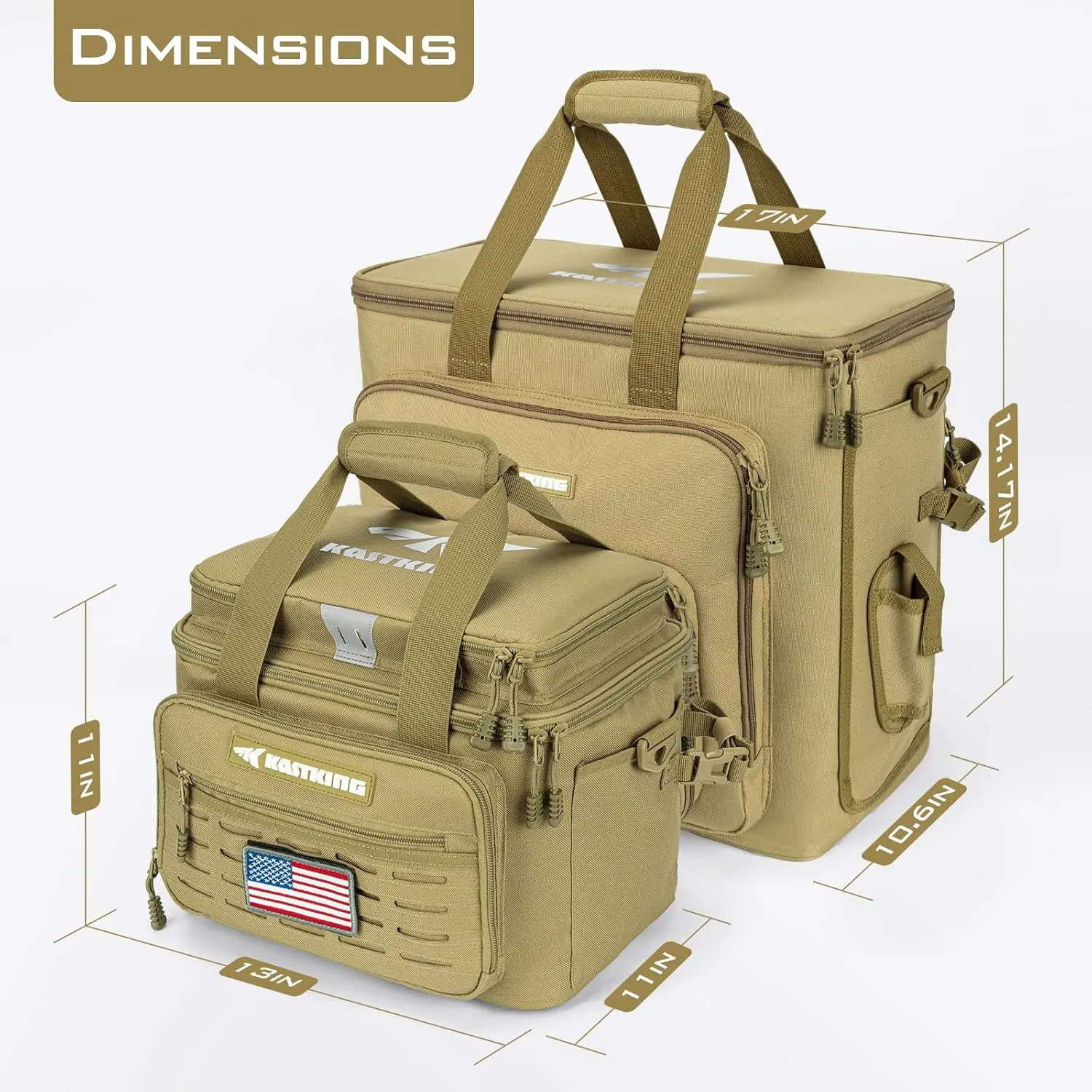 KastKing Fishing Tackle Bags - Saltwater & Freshwater Fishing Bags - Water Resistant, Padded Shoulder Strap - Gear Storage