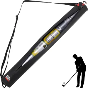 KEMIMOTO Golf Beer Sleeve Cooler Bag, 6-Can Insulated Cooler with Adjustable Shoulder Strap and Dual Zippers, Leak Proof, Keeps Drinks Cold for 4 Hours, Golf Accessories