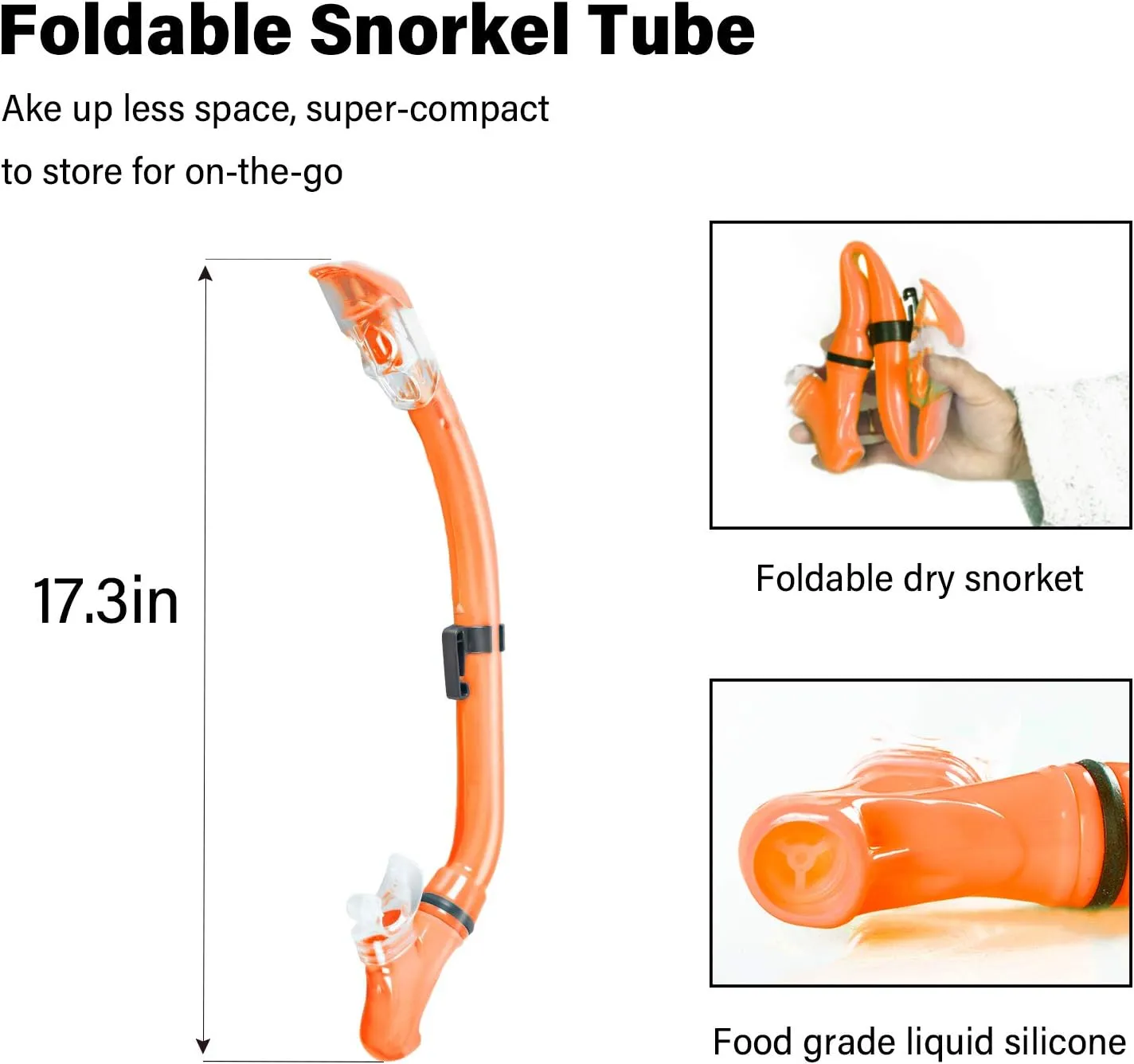Kids Snorkeling Set Children Mask Fin Snorkel Set Snorkeling Gear Snorkel Mask   Adjustable Swimming Kids Flippers  Dry Snorkel Tube   Travel Bags