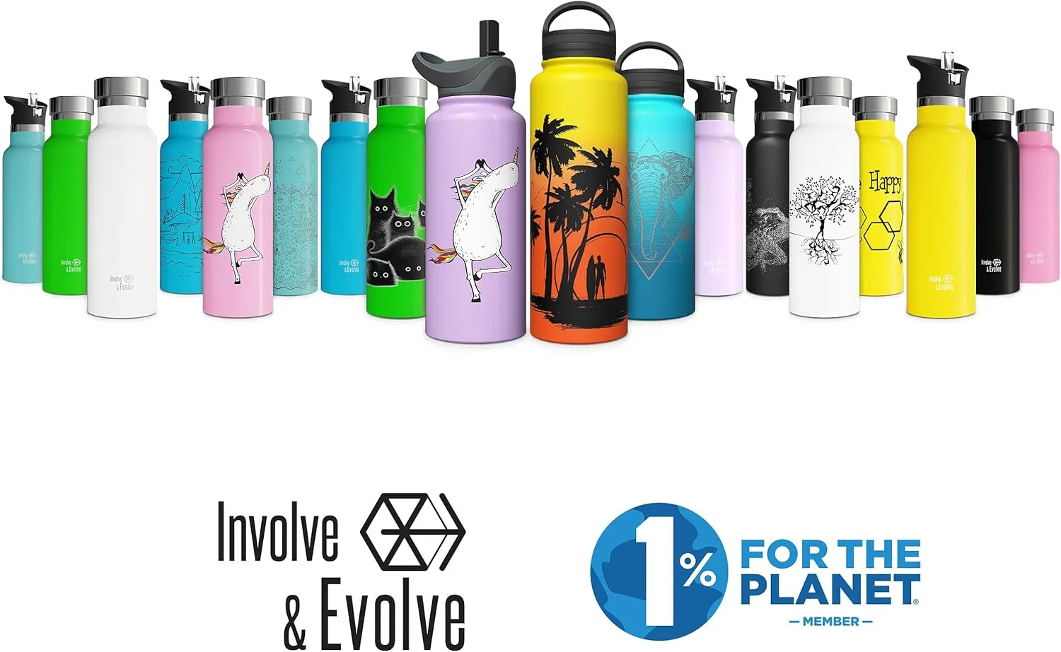 Kids Water Bottle Easy-Sip Straw Lid Leak-Proof Insulated Stainless Steel Thermos Perfect for School & Pickleball 3 Lids BPA-Free Keeps Drinks Cold for 24 Hours (Stay Wild 20oz)
