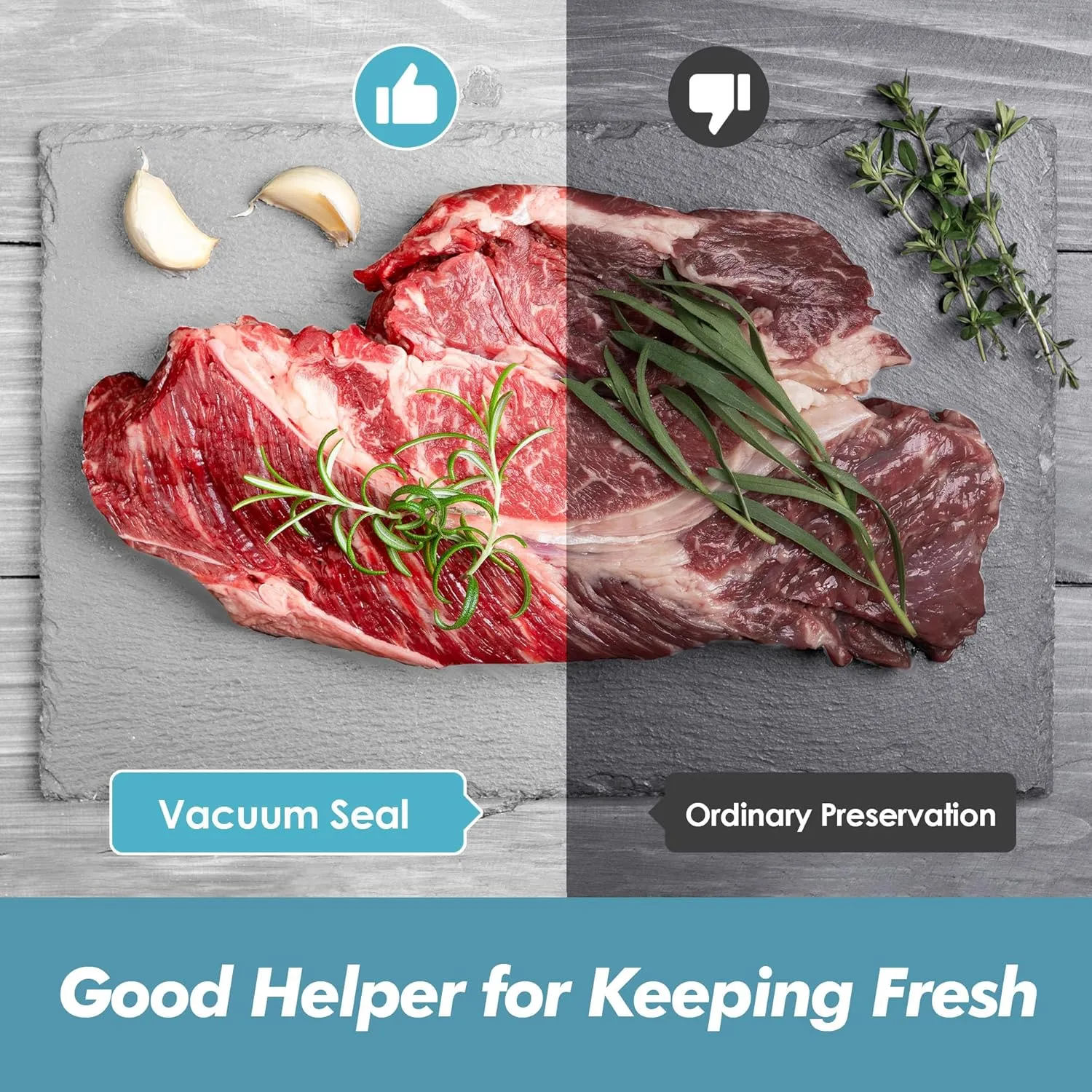 Kitchen in the box Smart Vacuum Sealer Machine with Bag & Cutter, One-Touch Food Sealing System with External Vacuum for All Preservation Needs, Includes 5M Bag Rolls, Silver