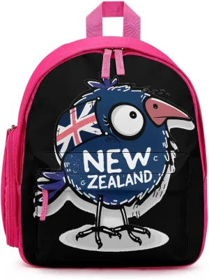 Kiwi Bird New Zealands Flag Cute Backpack Lightweight Mini Shoulder Bag Travel Daypack for Camping Picnic
