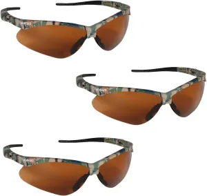Kleenguard V30 19644 Nemesis Safety Glasses (3 Pair) (Camo Frame with Bronze Lens)