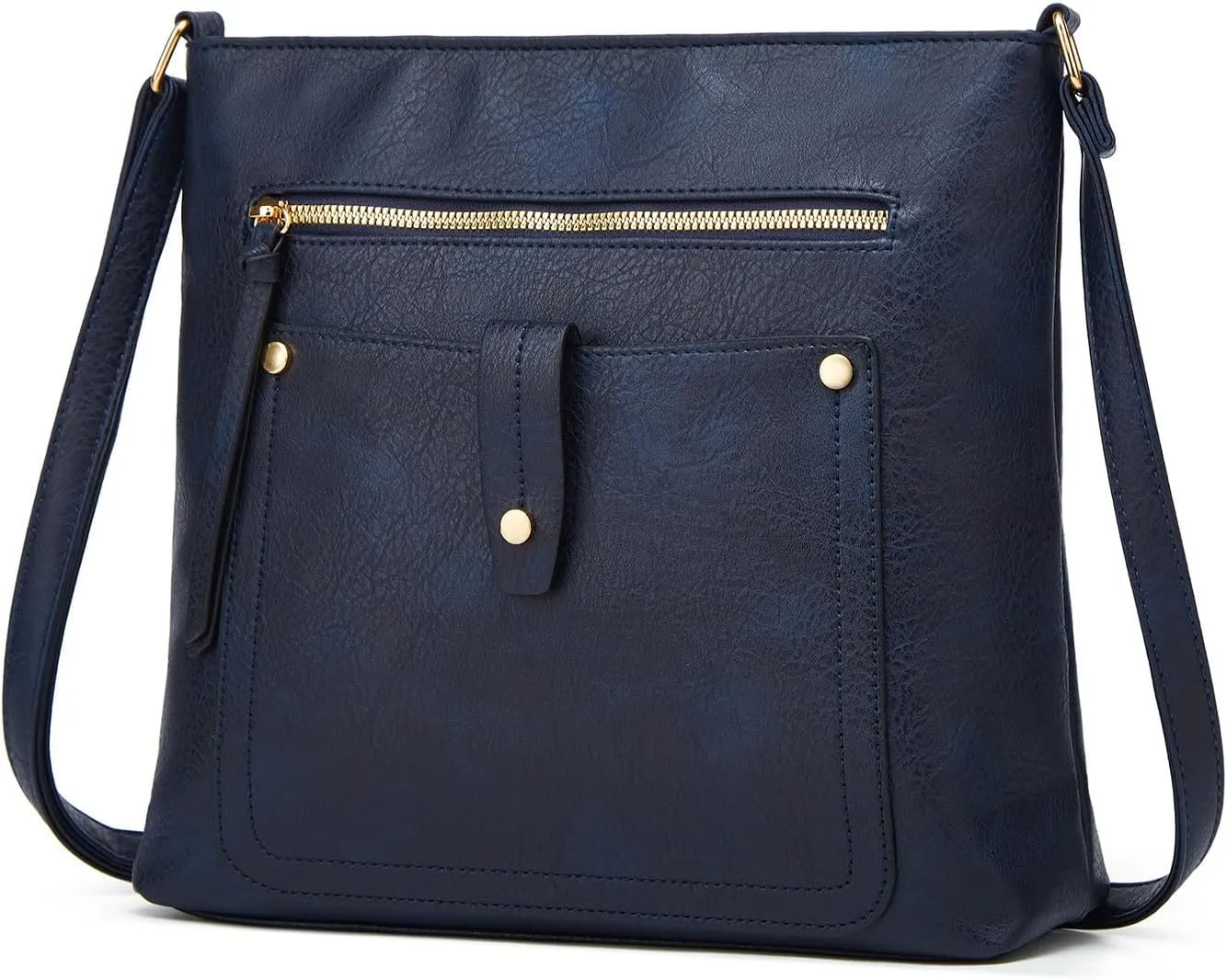 Ladies Soft Square Bags Shoulder Bag Handbag Large Capacity Pocket Crossbody Bag Stylish Messenger Bags (Blue, One Size)