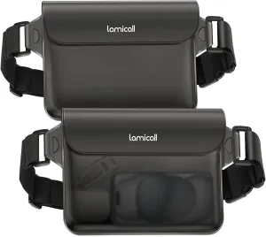 Lamicall Waterproof Fanny Pack, Cruise Essentials 2025 - [Elastic Waist Strap] Dry Bag Pouch, Travel, Boat, Paddle, Kayak, Beach, Swimming Accessories, 8.7” for iPhone 16 15 14 13 Pro Max, Galaxy