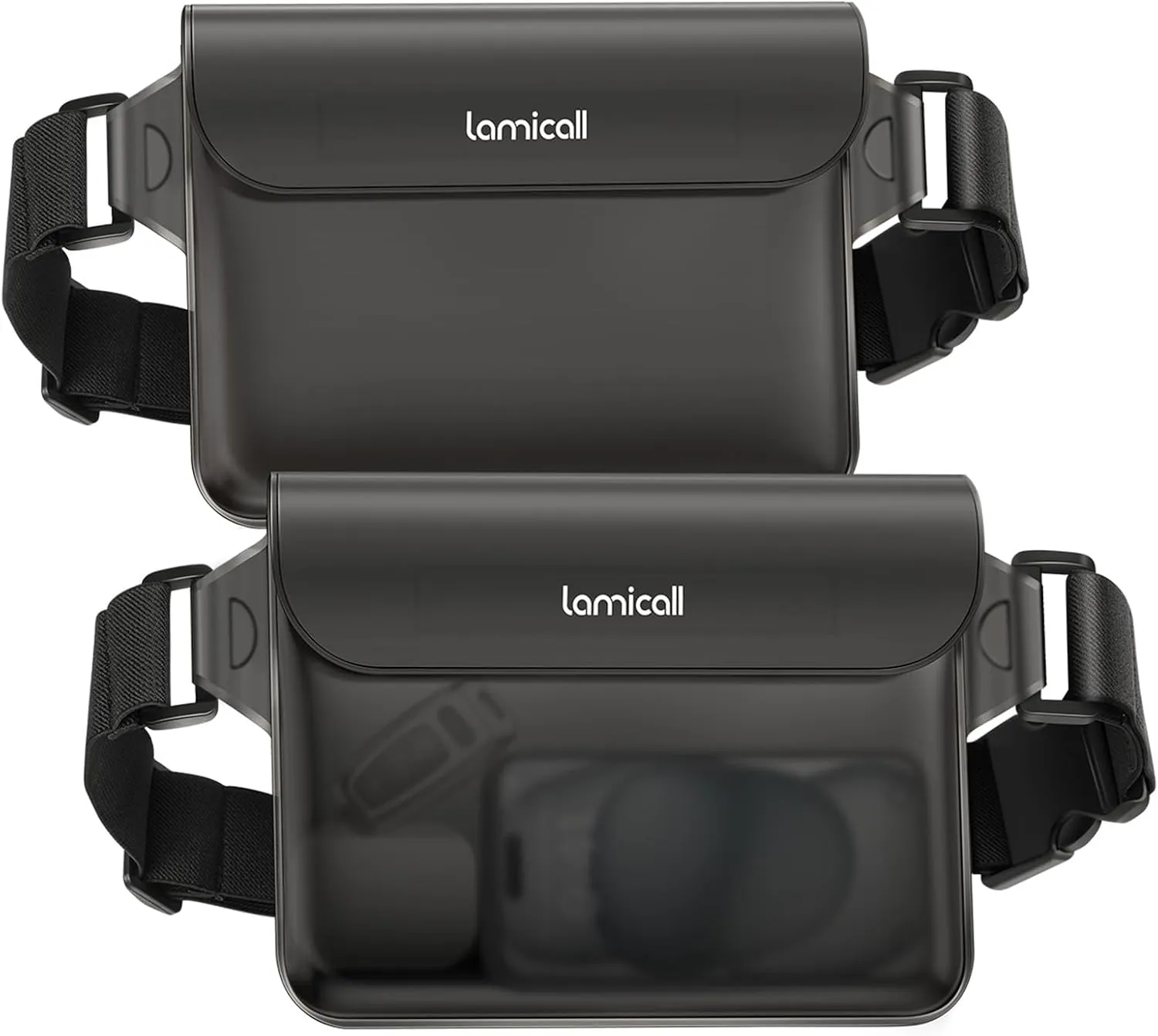Lamicall Waterproof Fanny Pack, Cruise Essentials 2025 - [Elastic Waist Strap] Dry Bag Pouch, Travel, Boat, Paddle, Kayak, Beach, Swimming Accessories, 8.7” for iPhone 16 15 14 13 Pro Max, Galaxy