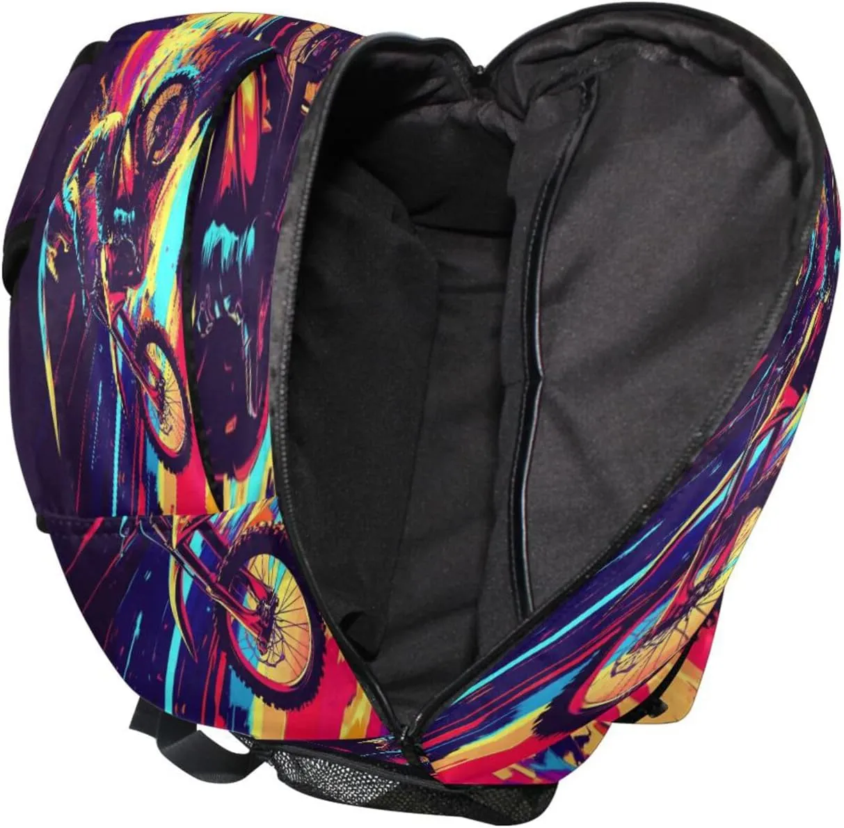 Laptop Backpack for Unisex Adult Fashion Backpack with Chest Strap for Travel Trip Motocross Bike and Lightning