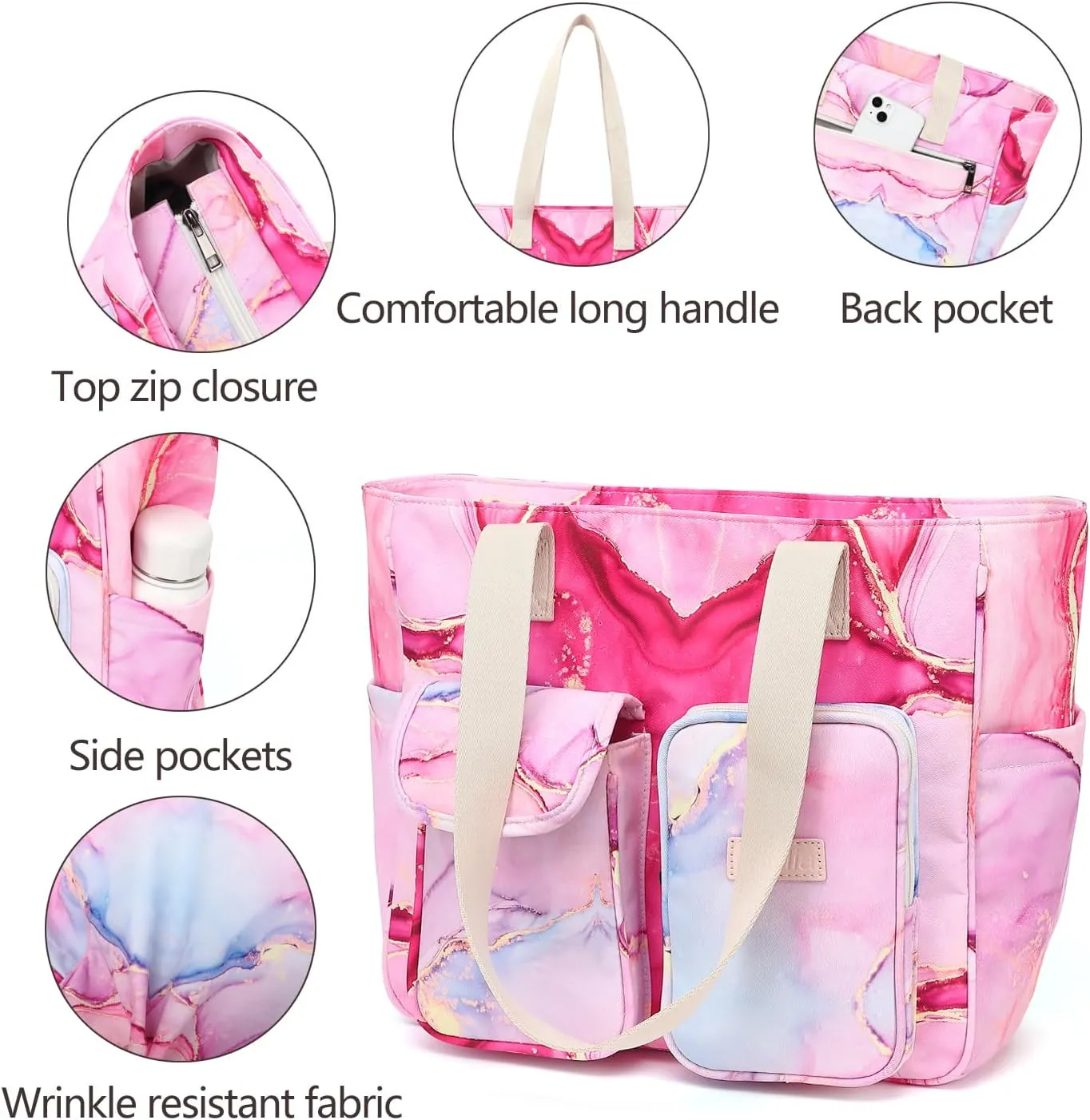 Laptop Tote Bag for Women 15.6 Inch Waterproof 16Pro Computer Bags Women Business Office Work Bag Briefcase