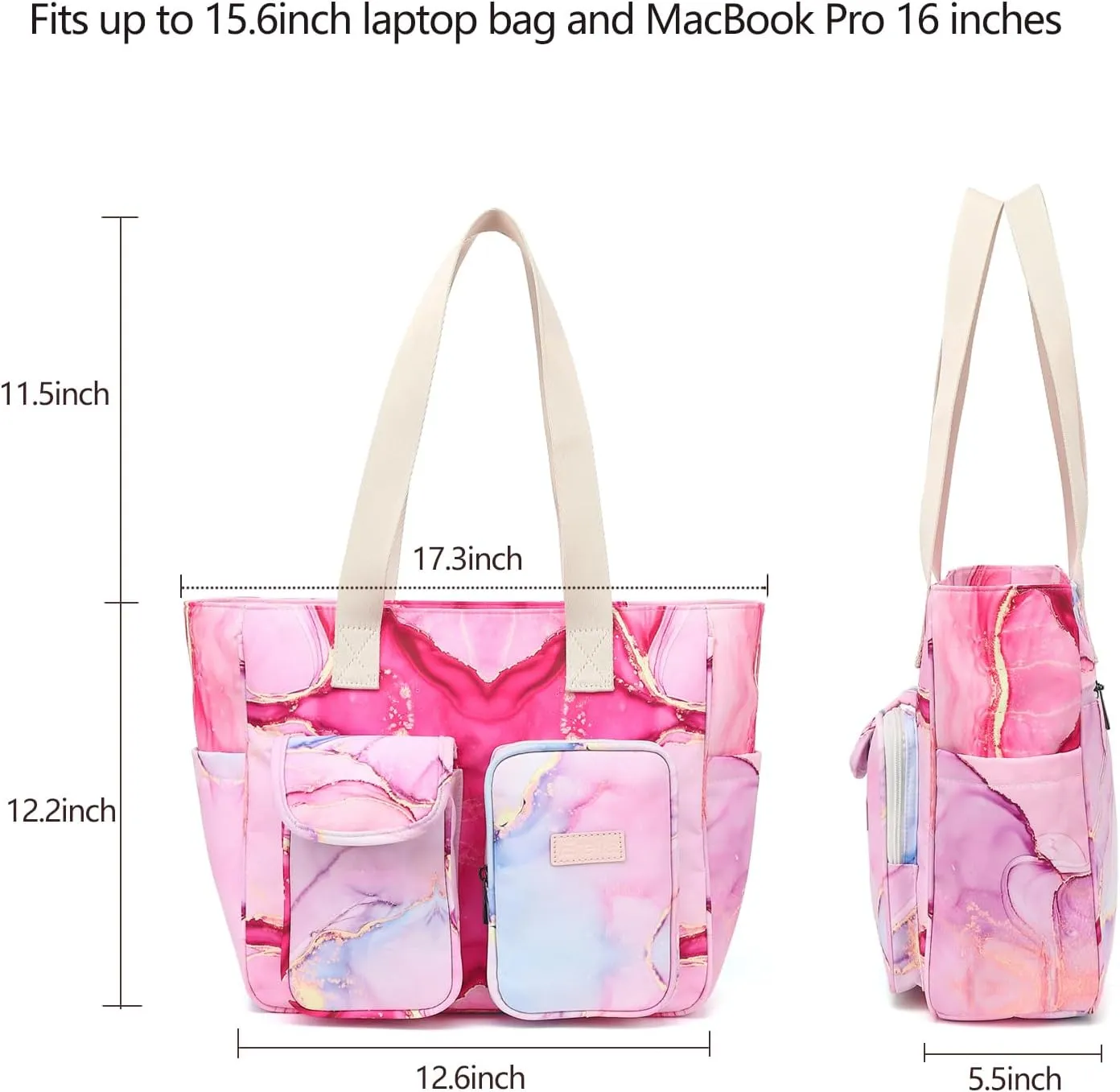 Laptop Tote Bag for Women 15.6 Inch Waterproof 16Pro Computer Bags Women Business Office Work Bag Briefcase