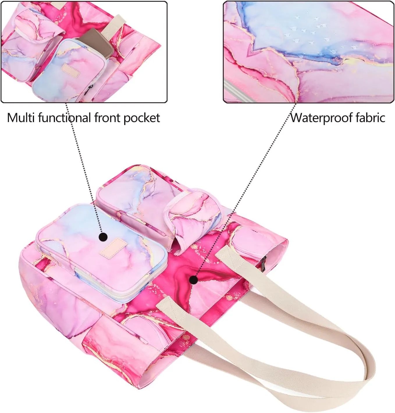 Laptop Tote Bag for Women 15.6 Inch Waterproof 16Pro Computer Bags Women Business Office Work Bag Briefcase