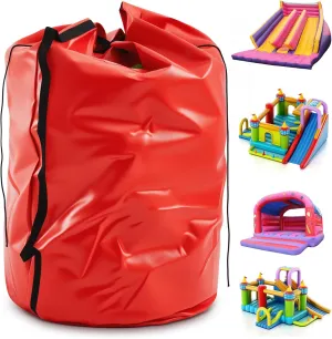 Large Bounce House Storage Bag with Handle 31 x 47 Inch Heavy Duty Waterproof Sand Bags for 14' x 14' Bounce House Portable Inflatable Castle Storage for Residential and Commercial Use, Red