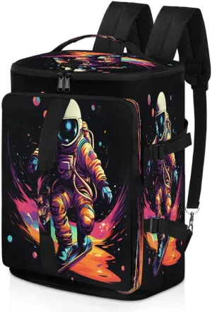Large Carry on Backpack for Women Men Multi-function Gym Duffle Bag Astronaut Printed Backpack Polyester Waterproof Duffel Bags