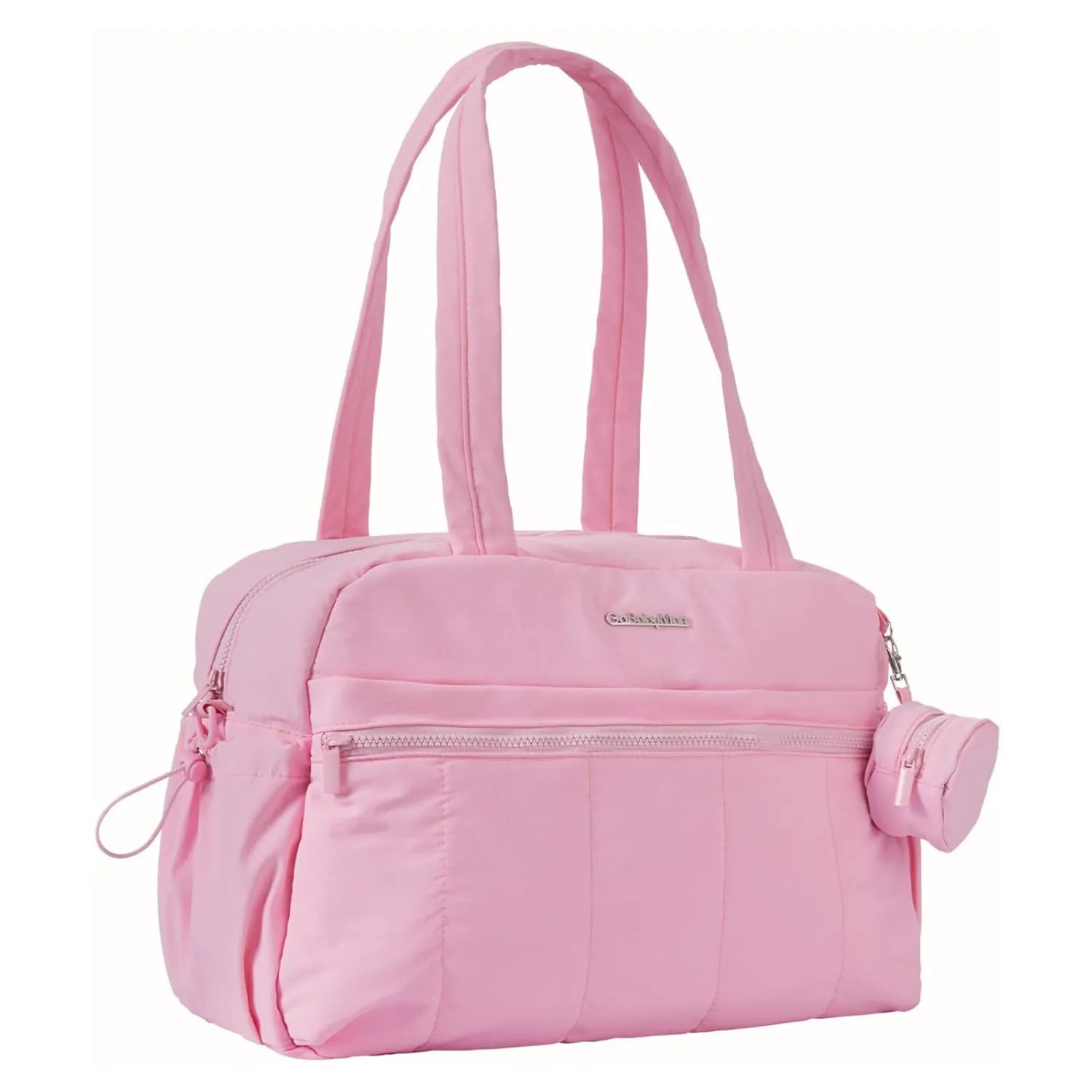 Large Diaper Bag Tote with Changing Pad, Maternity Baby Travel Nappy Bags with Wet Pocket, Hospital Bag (Pink)