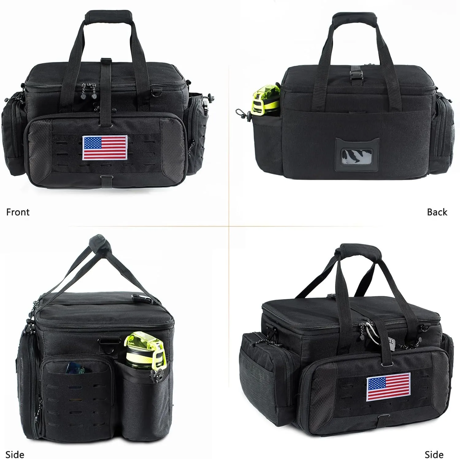 Large Pistol Range Bag Shooting - Tactical Gun Range Bag with Pistol Cases, Gun Bags for Handguns, Gun Bag for Men, Ammo Bag, Gun Carrying Duffle Bag for Gun Accessories