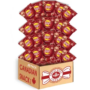 Lays ketchup chips 20 Pack Minis (40g each) | ketchup lays chips| lays ketchup chips canada| lays ketchup potato chips| canadian lays ketchup chips| lays potato chips ketchup flavor| - by Snowbird Sweets