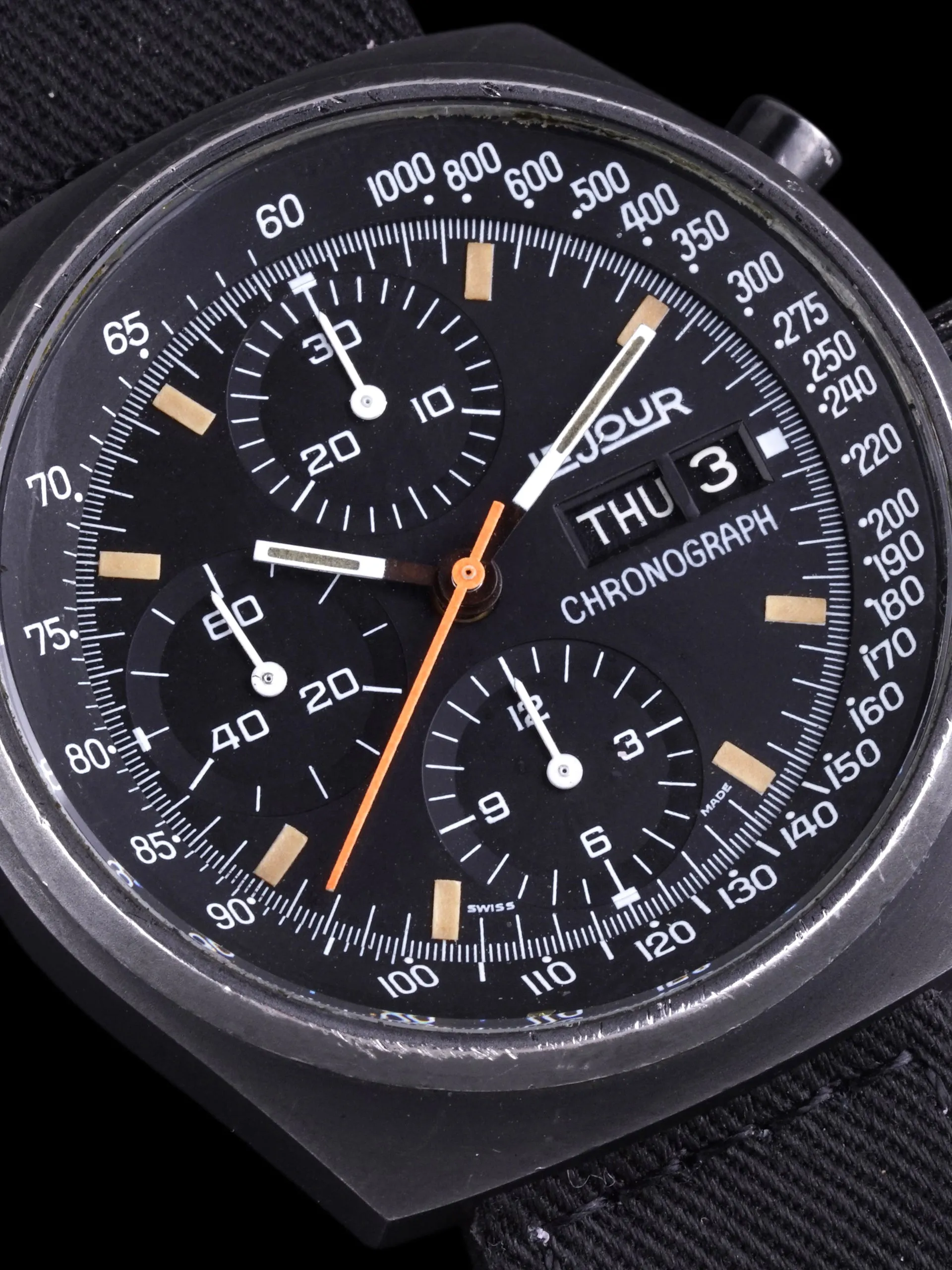 LeJour Chronograph (Ref. 7000) Original PVD Valjoux Cal. 7750
