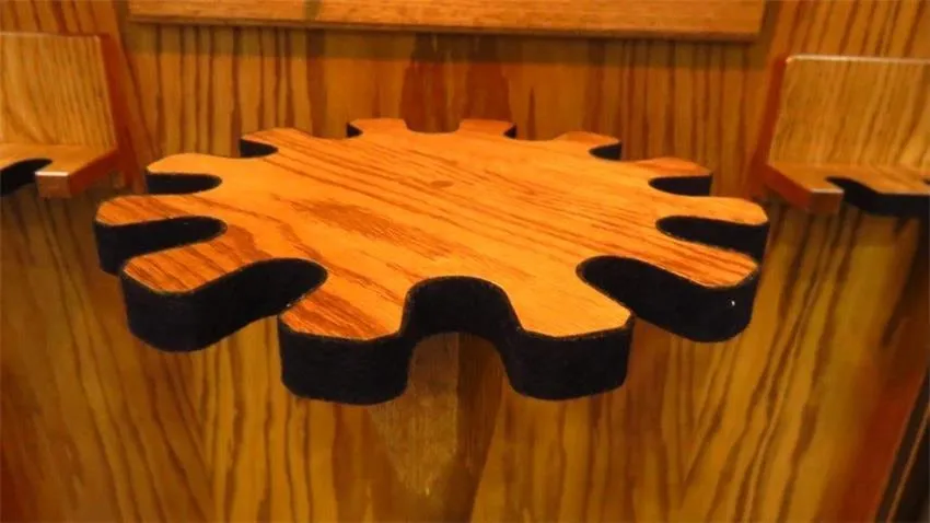 LG Revolver - Amish 16 Gun Wall Cabinet with Rotating Gun Rack Carousel