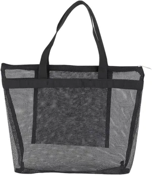 LIFKOME Travel Toiletry Bag Durable Outdoor Mesh Shower Pouch for Public Bath Spa and Gym Essentials Lightweight Organizer for Cosmetics Towels and Toiletries Black