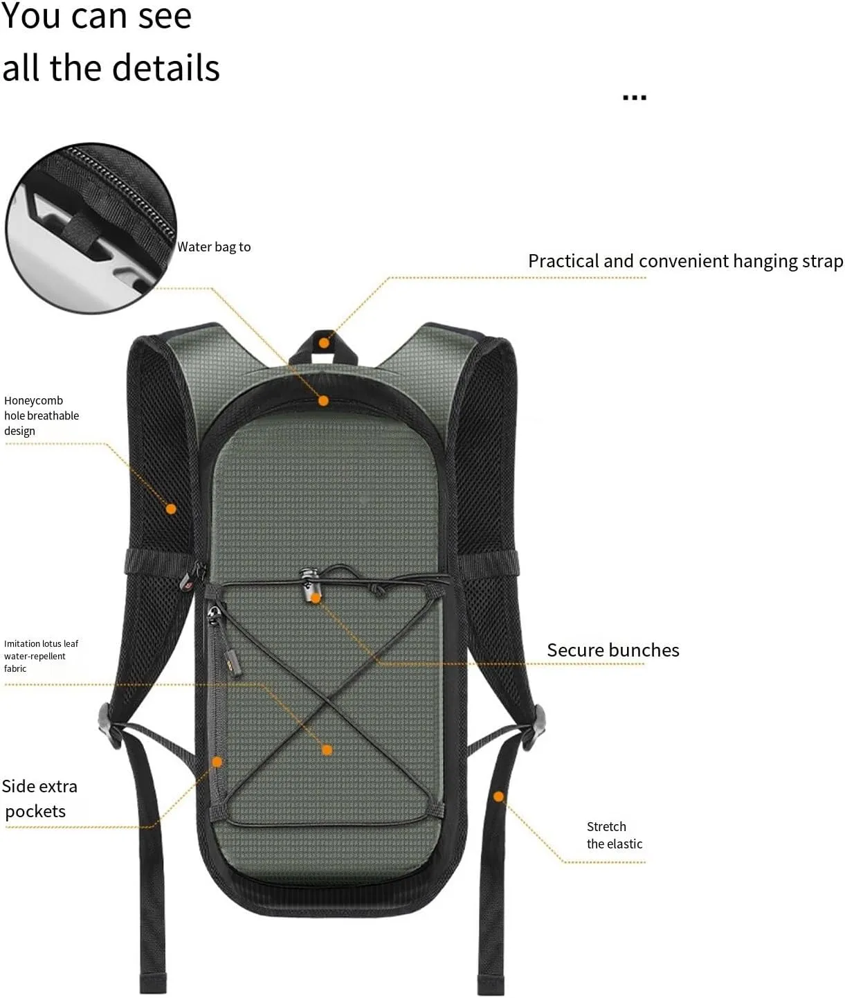 Light Weight Cycling Hiking Backpacks Breathable Hydratation Bicycles Bag for Fitness Lover