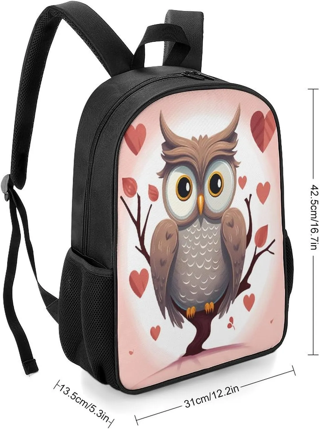 Lightweight Backpacks Cute Travel Bag Durable Owl Lover1 Printing Small Travel Backpack For Women & Men
