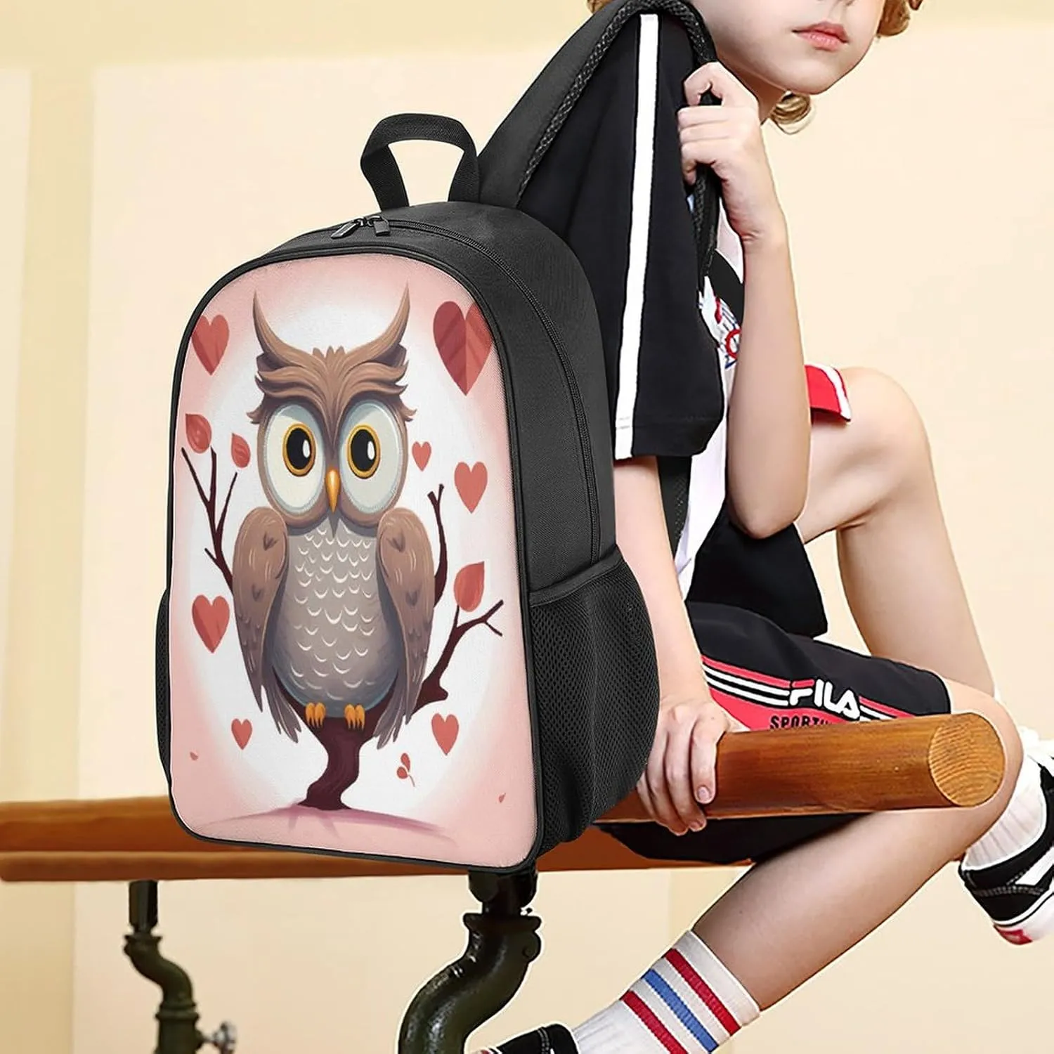Lightweight Backpacks Cute Travel Bag Durable Owl Lover1 Printing Small Travel Backpack For Women & Men