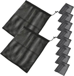 Lightweight Mesh Drawstring Bag 45x35cm for Sports Balls Camping Supplies