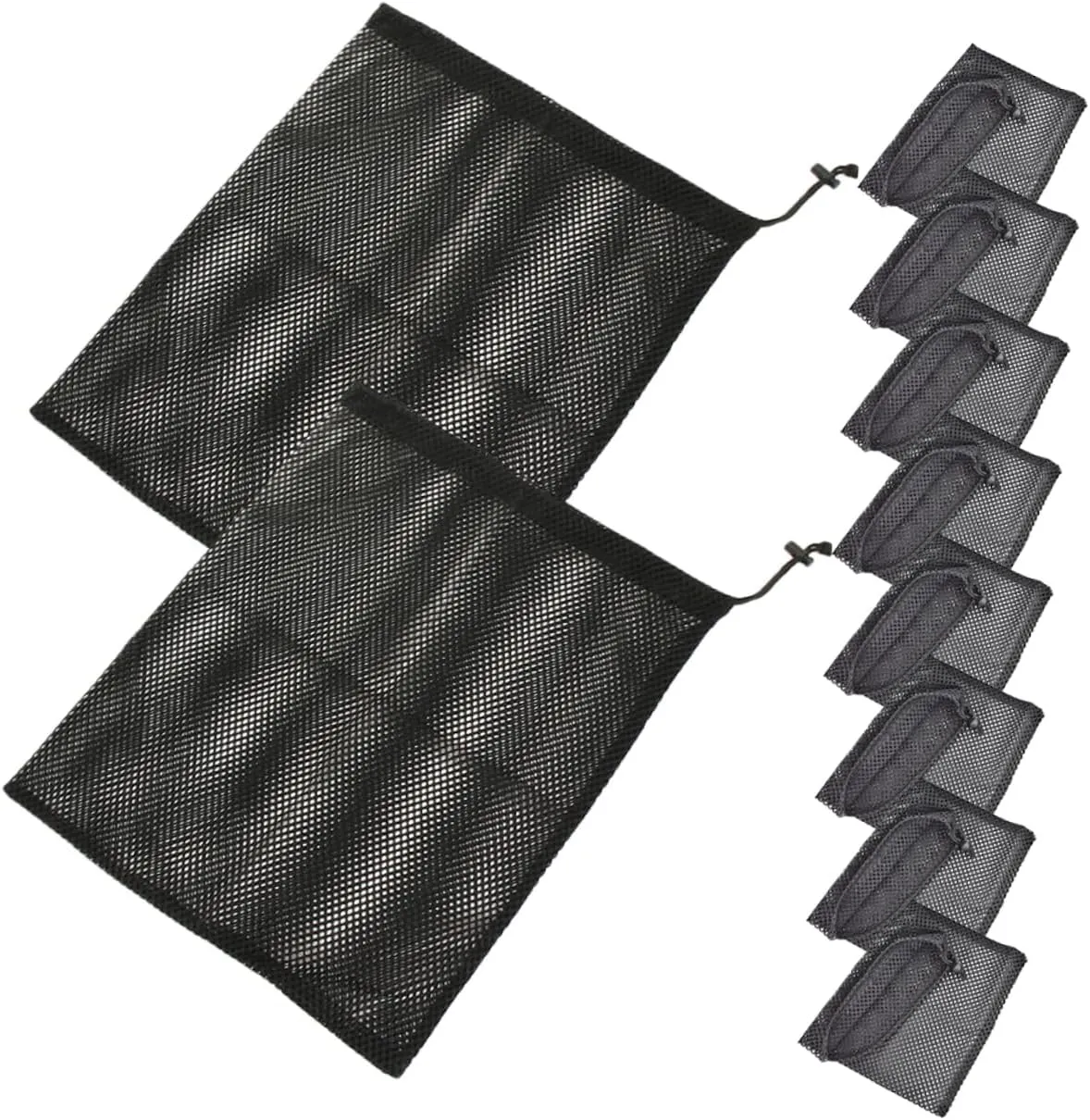 Lightweight Mesh Drawstring Bag 45x35cm for Sports Balls Camping Supplies