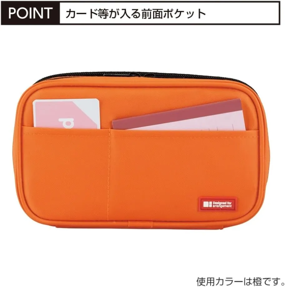 LIHIT LAB Large Capacity Double Zipper Pencil Case For School Office College, Big Capacity 6 Compartments Pencil Bag Holder Adults Teen Boys Girls, Travel Cosmetics Storage, Black (A7555-24)