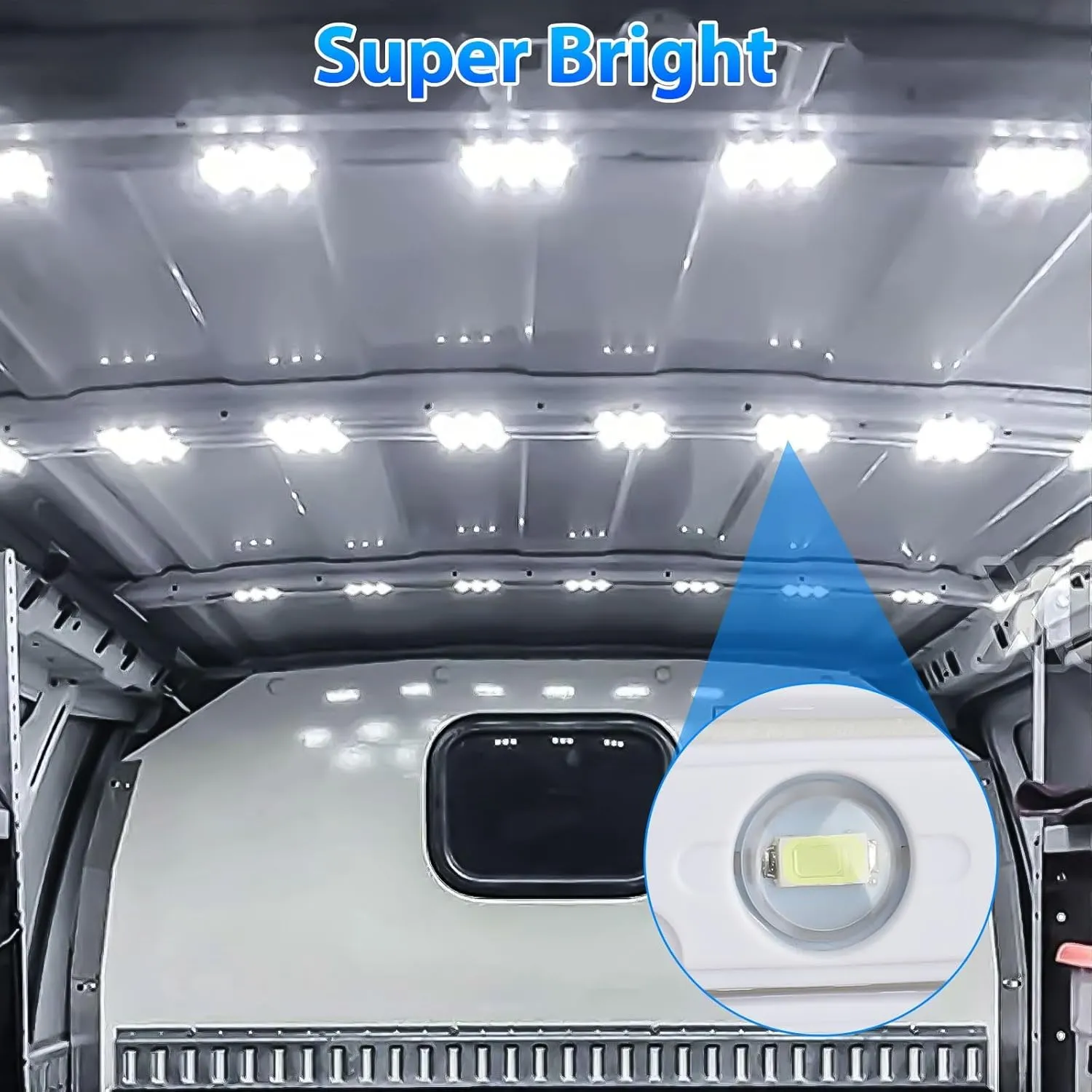 Linkstyle 12V 120 LEDs Van Interior Light Kits, 12V LED Light Strip LED Module Lights Ceiling Lamp for Car Van Truck Auto Vehicle, 40 Modules