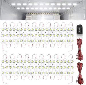 Linkstyle 12V 120 LEDs Van Interior Light Kits, 12V LED Light Strip LED Module Lights Ceiling Lamp for Car Van Truck Auto Vehicle, 40 Modules