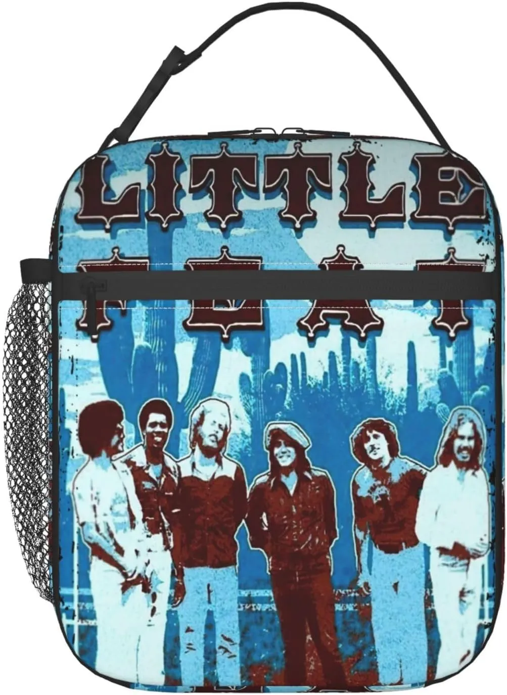 Little Music Feat Lunch Bag Reusable Lunch Box Modern Leakproof Tote Bag Lunch Organizer Meal Holder Lightweight Handbag Zipper Cooler Bags for Camping