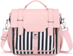 Lunch Bag Women,Insulated Adult Lunch Box,Womens Lunch Bags for Work,Large Lunch Tote Bag with Shoulder Strap,Cute Lunch Cooler Purse with Water Bottle Holder for Teacher Nurse Office Picnic