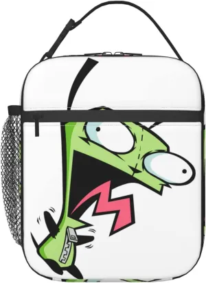 Lunch Bags Invader Anime Zim Insulated Lunch Tote Reusable Portable Lunch Box for Outdoor Office Picnic 10 X 4 X 8 in