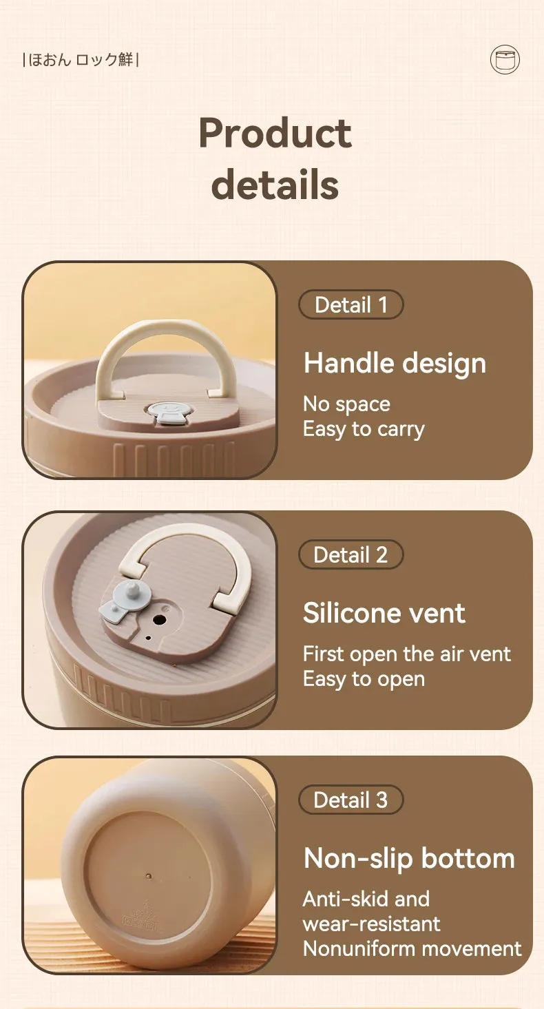 Lunch Box Set, Lunch Container With Insulated Bag, 18/8 Stainless Steel Thermal Food Container