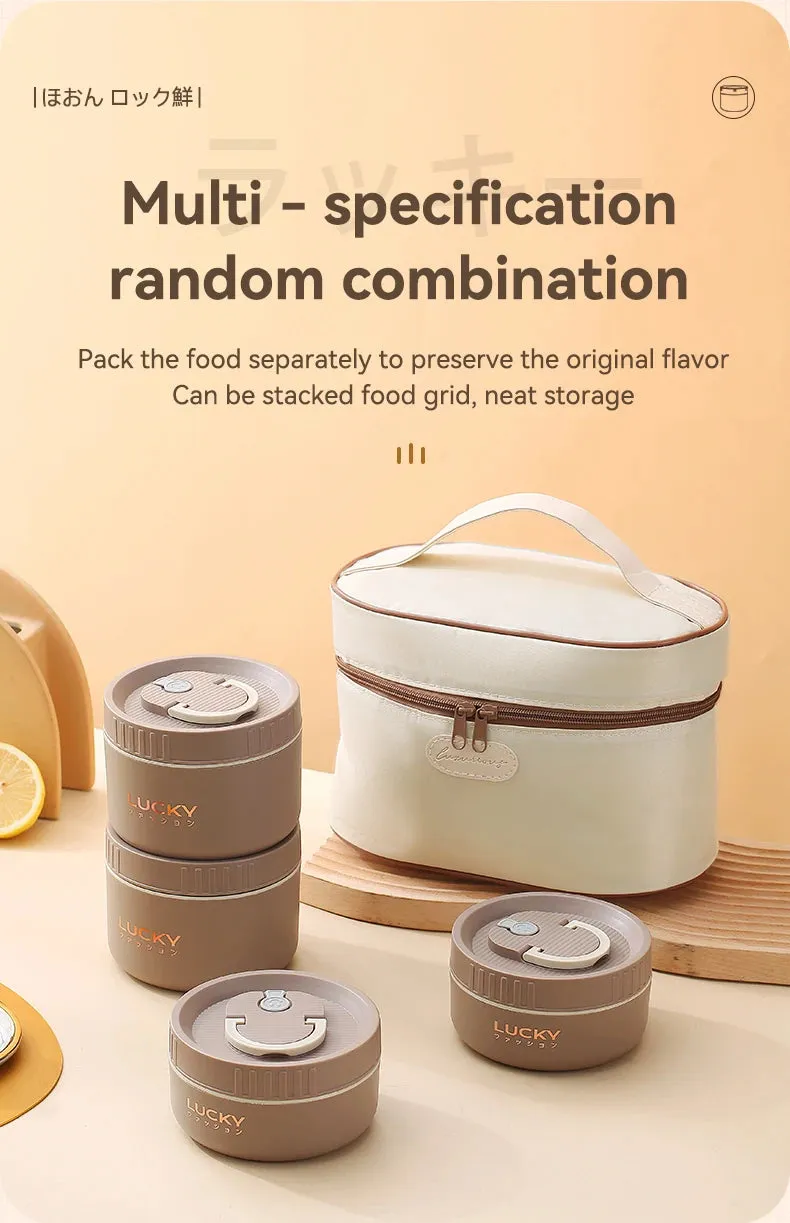 Lunch Box Set, Lunch Container With Insulated Bag, 18/8 Stainless Steel Thermal Food Container
