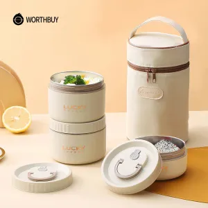 Lunch Box Set, Lunch Container With Insulated Bag, 18/8 Stainless Steel Thermal Food Container